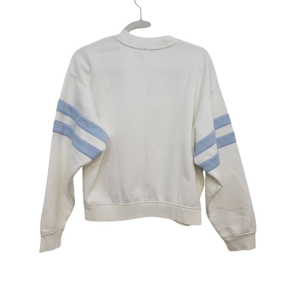 Madewell Crewneck Varsity Sweatshirt XL NWT White Sweater NY284 90s Y2K - Picture 3 of 4